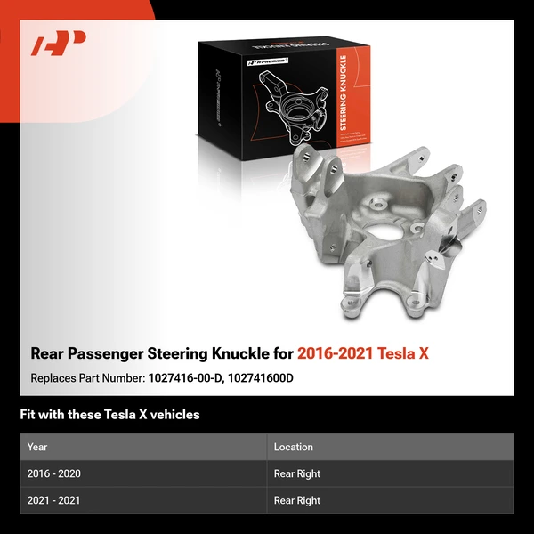 Rear Passenger Steering Knuckle for 2016-2021 Tesla X