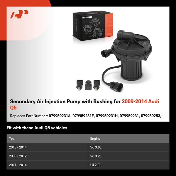 Secondary Air Injection Pump with Bushing for 2009-2014 Audi Q5