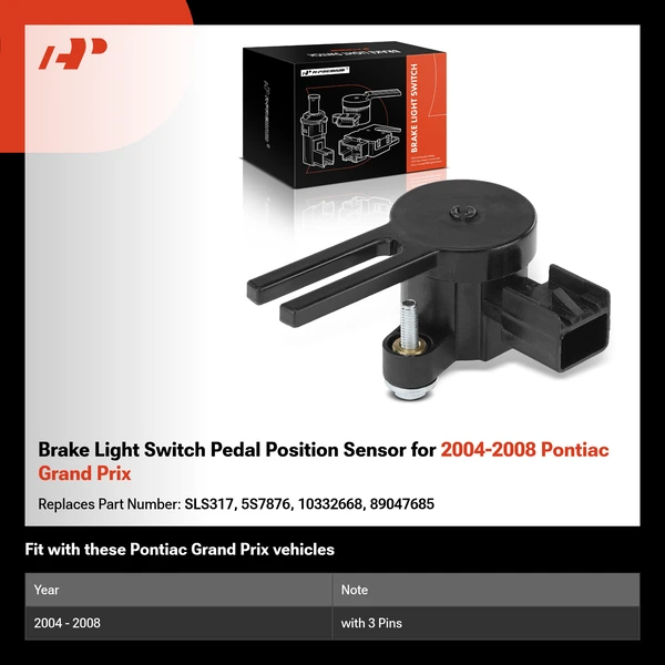 Brake Light Switch Pedal Position Sensor for 2004-2008 Pontiac Grand Prix