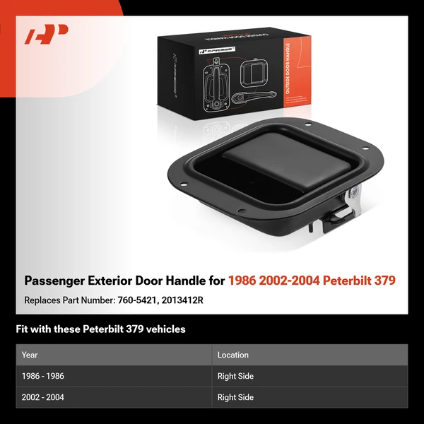 Passenger Exterior Door Handle for 1986 2002-2004 Peterbilt 379