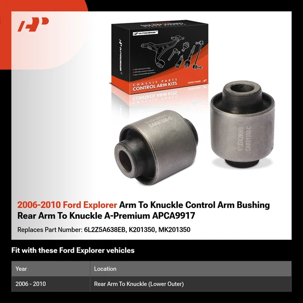 2006-2010 Ford Explorer Arm To Knuckle Control Arm Bushing Rear Arm To Knuckle A-Premium APCA9917