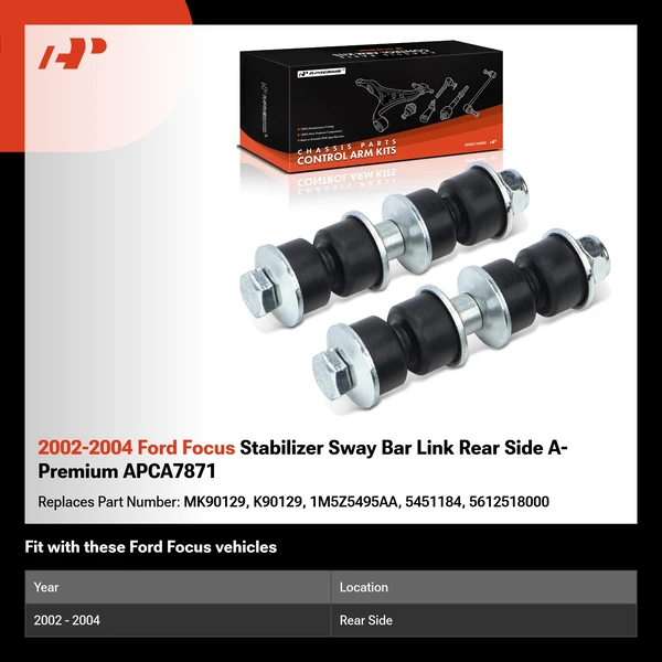 2002-2004 Ford Focus Stabilizer Sway Bar Link Rear Side A-Premium APCA7871
