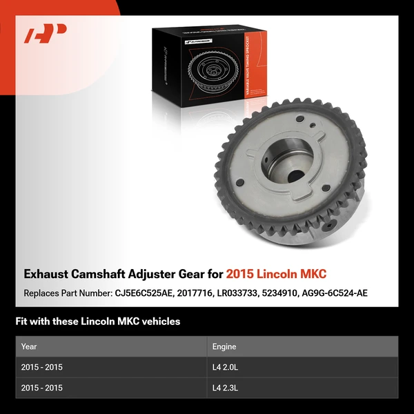 Exhaust Camshaft Adjuster Gear for 2015 Lincoln MKC