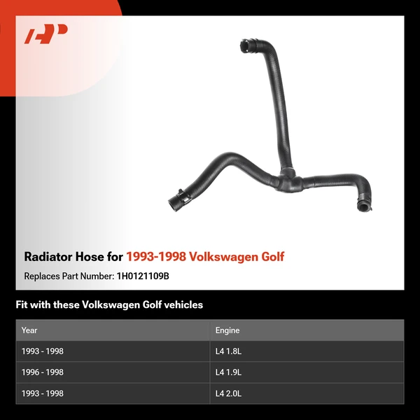 Radiator Hose for 1993-1998 Volkswagen Golf