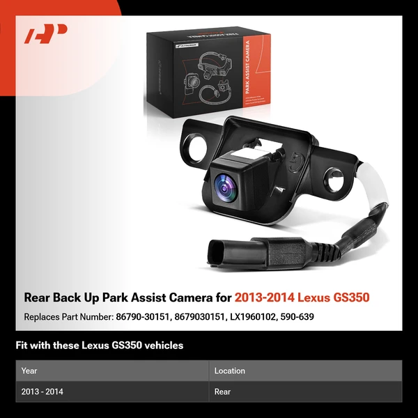 Rear Back Up Park Assist Camera for 2013-2014 Lexus GS350