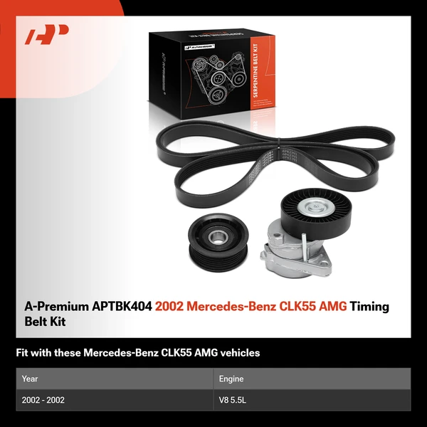 A-Premium APTBK404 2002 Mercedes-Benz CLK55 AMG Timing Belt Kit