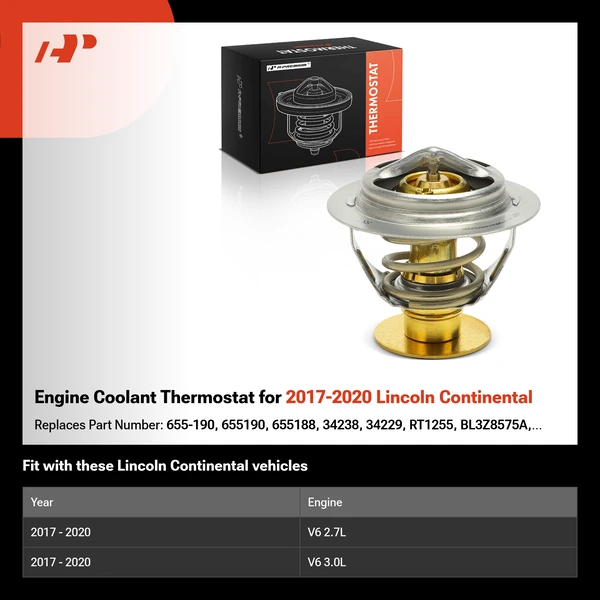 Engine Coolant Thermostat for 2017-2020 Lincoln Continental