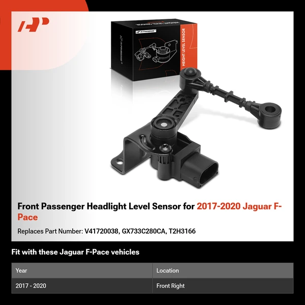 Front Passenger Headlight Level Sensor for 2017-2020 Jaguar F-Pace