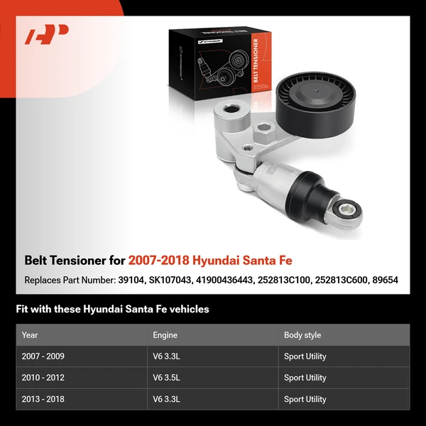 Belt Tensioner for 2007-2018 Hyundai Santa Fe