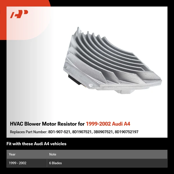 HVAC Blower Motor Resistor for 1999-2002 Audi A4