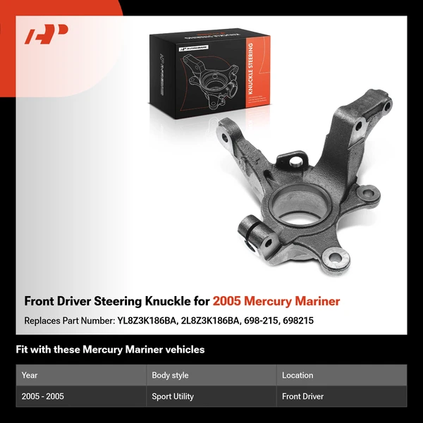 Front Driver Steering Knuckle for 2005 Mercury Mariner