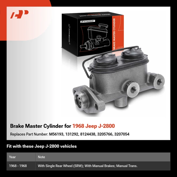 Brake Master Cylinder for 1968 Jeep J-2800