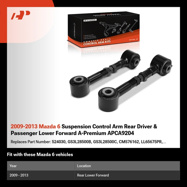 2009-2013 Mazda 6 Suspension Control Arm Rear Driver & Passenger Lower Forward A-Premium APCA9204