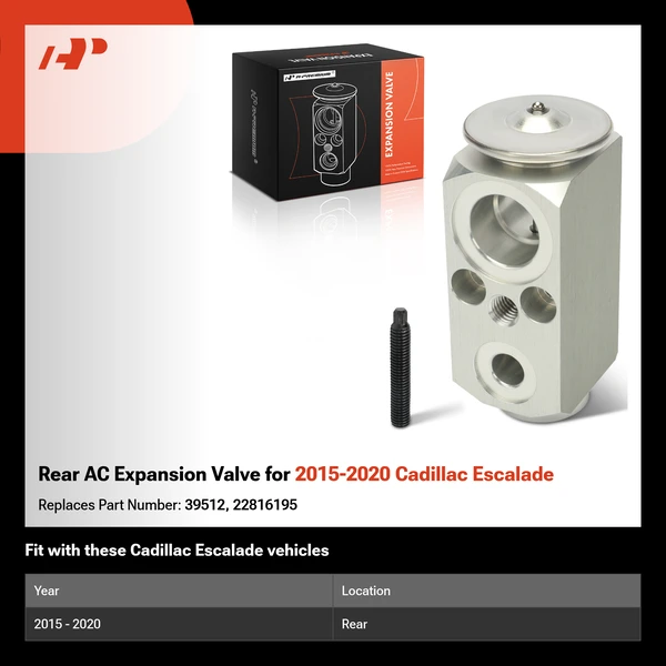 Rear AC Expansion Valve for 2015-2020 Cadillac Escalade