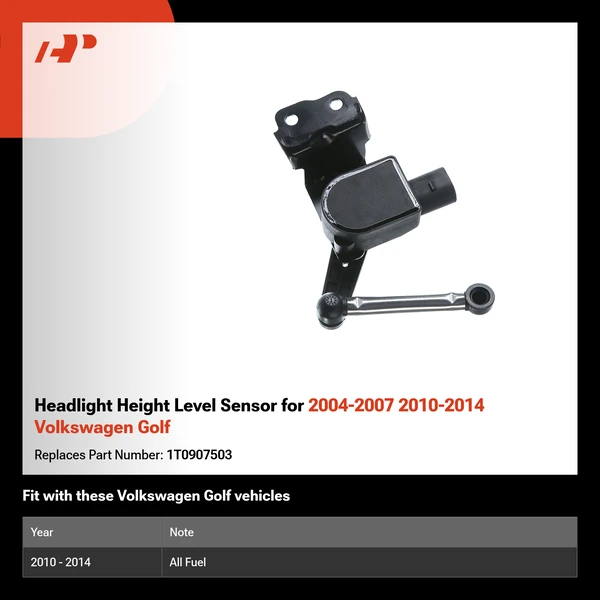 Headlight Height Level Sensor for 2004-2007 2010-2014 Volkswagen Golf