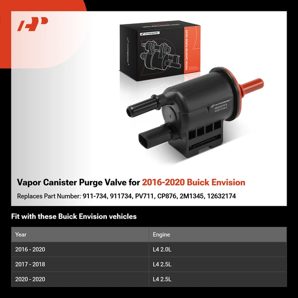 Vapor Canister Purge Valve for 2016-2020 Buick Envision