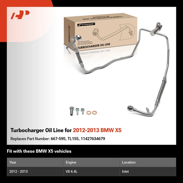 Turbocharger Oil Line for 2012-2013 BMW X5