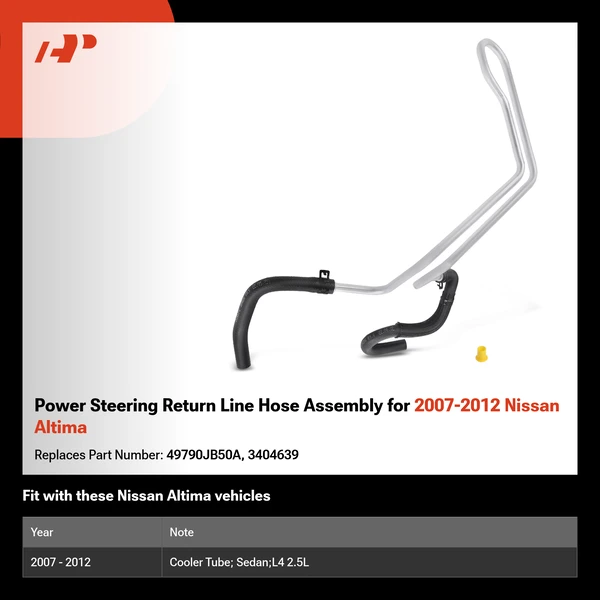 Power Steering Return Line Hose Assembly for 2007-2012 Nissan Altima