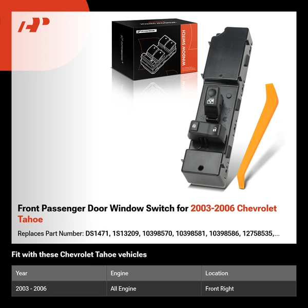 Front Passenger Door Window Switch for 2003-2006 Chevrolet Tahoe