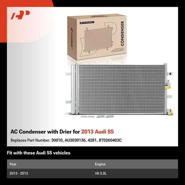 AC Condenser with Drier for 2013 Audi S5