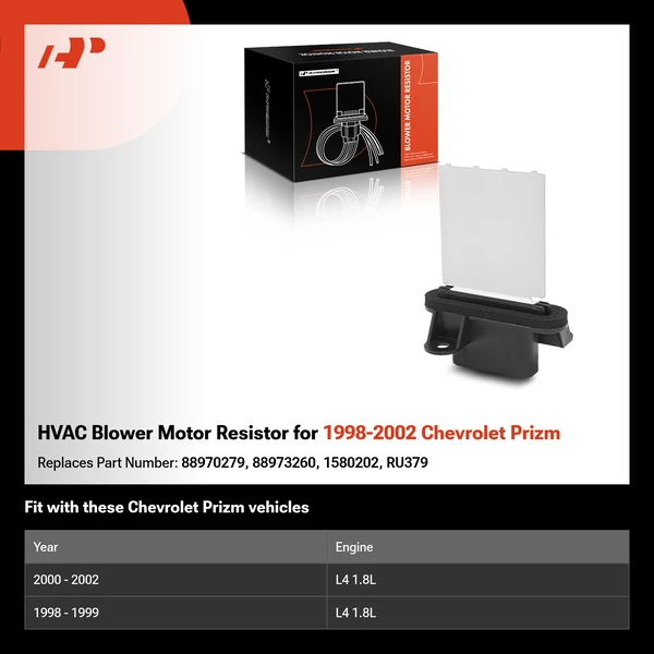 HVAC Blower Motor Resistor for 1998-2002 Chevrolet Prizm