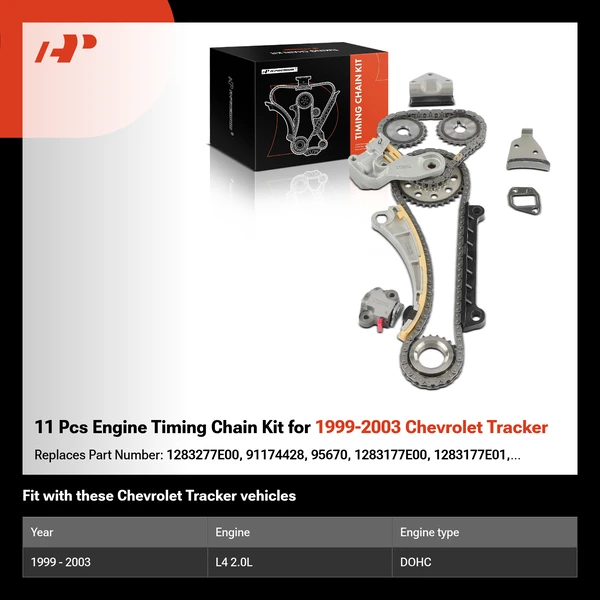 11 Pcs Engine Timing Chain Kit for 1999-2003 Chevrolet Tracker