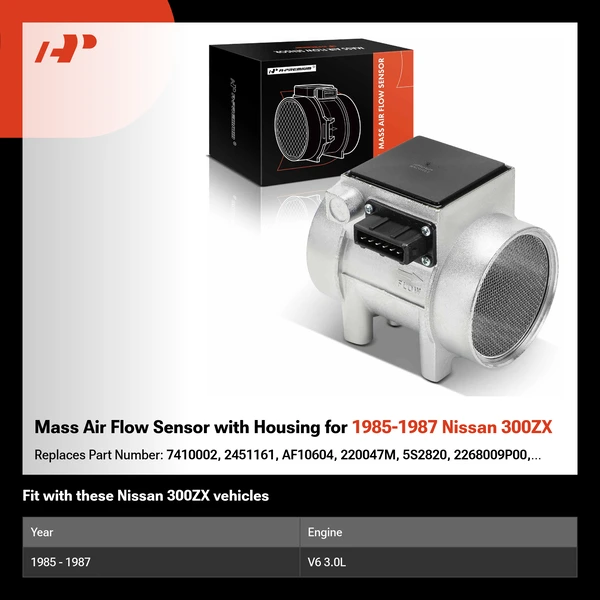 Mass Air Flow Sensor with Housing for 1985-1987 Nissan 300ZX