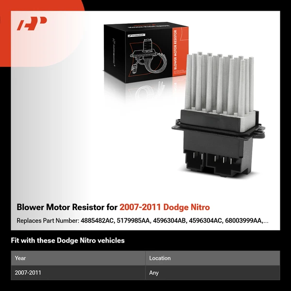 Blower Motor Resistor for 2007-2011 Dodge Nitro