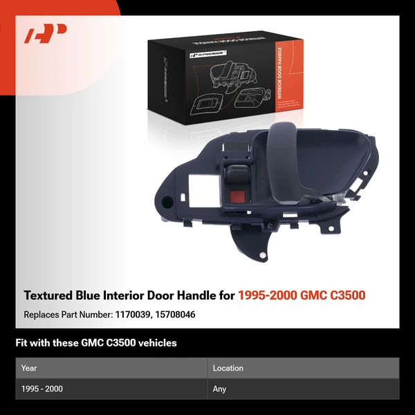 Textured Blue Interior Door Handle for 1995-2000 GMC C3500