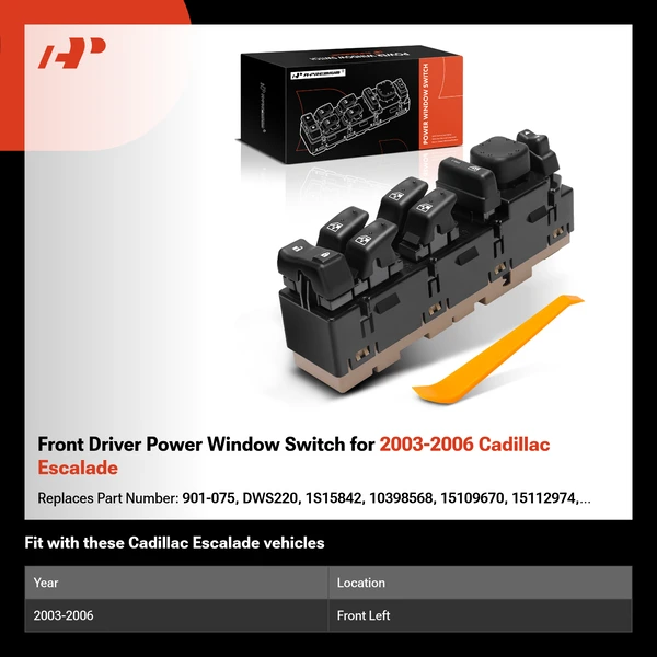 Front Driver Power Window Switch for 2003-2006 Cadillac Escalade