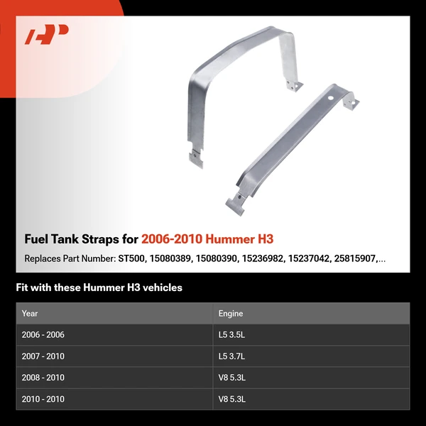 Fuel Tank Straps for 2006-2010 Hummer H3