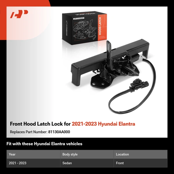 Front Hood Latch Lock for 2021-2023 Hyundai Elantra