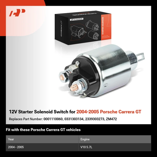 12V Starter Solenoid Switch for 2004-2005 Porsche Carrera GT