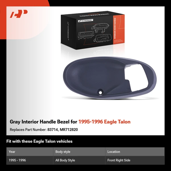 Gray Interior Handle Bezel for 1995-1996 Eagle Talon