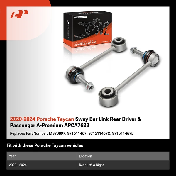 2020-2024 Porsche Taycan Sway Bar Link Rear Driver & Passenger A-Premium APCA7628