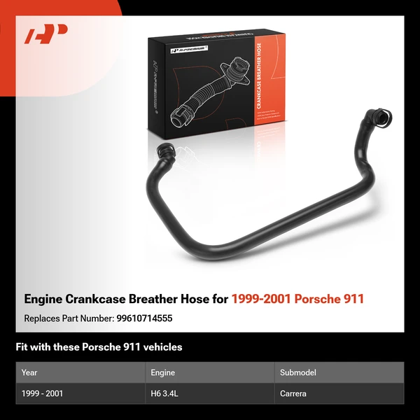 Engine Crankcase Breather Hose for 1999-2001 Porsche 911