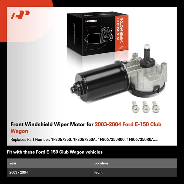 Front Windshield Wiper Motor for 2003-2004 Ford E-150 Club Wagon