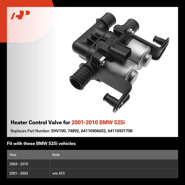 Heater Control Valve for 2001-2010 BMW 525i