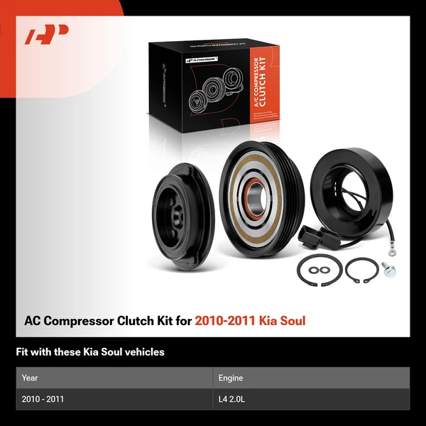 AC Compressor Clutch Kit for 2010-2011 Kia Soul