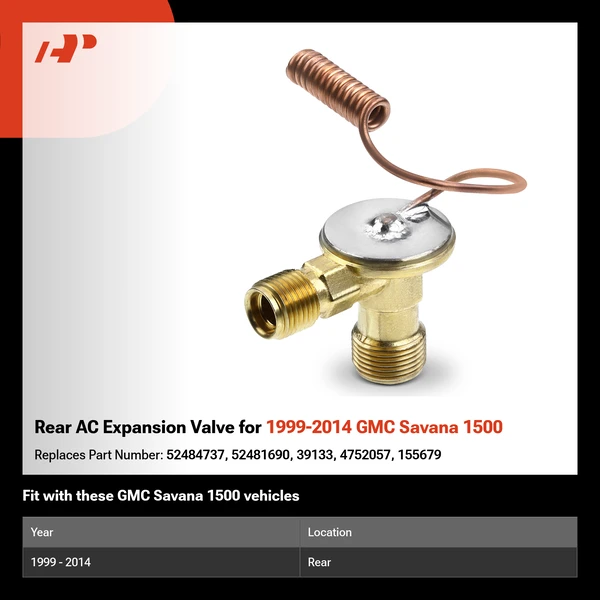 Rear AC Expansion Valve for 1999-2014 GMC Savana 1500