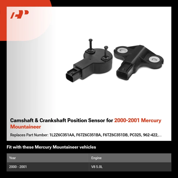 Camshaft & Crankshaft Position Sensor for 2000-2001 Mercury Mountaineer