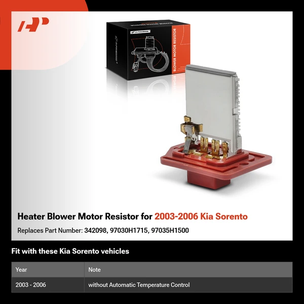 Heater Blower Motor Resistor for 2003-2006 Kia Sorento