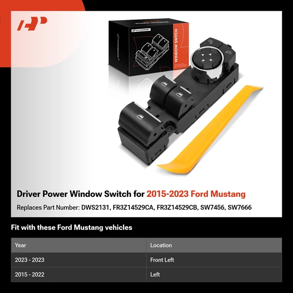 Driver Power Window Switch for 2015-2023 Ford Mustang