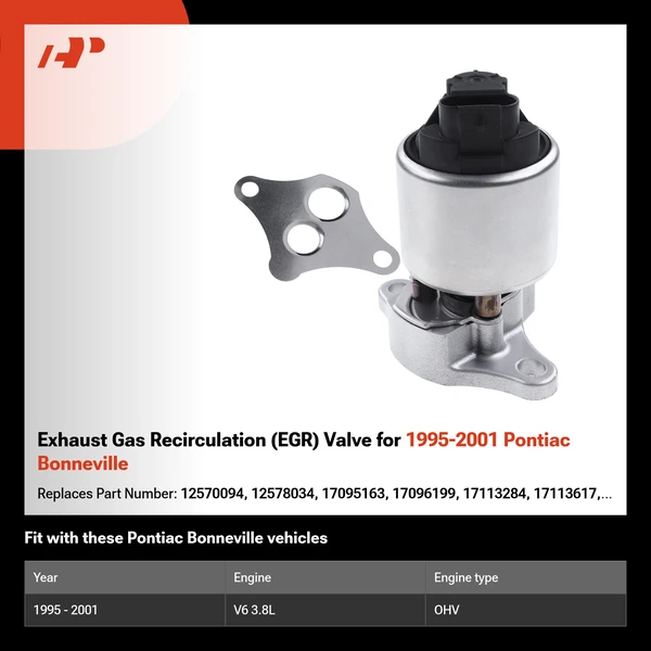 Exhaust Gas Recirculation (EGR) Valve for 1995-2001 Pontiac Bonneville