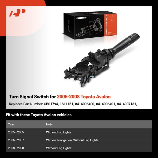 Turn Signal Switch for 2005-2008 Toyota Avalon