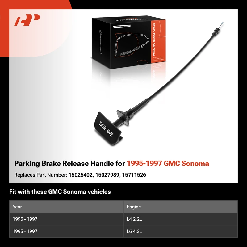 Parking Brake Release Handle for 1995-1997 GMC Sonoma