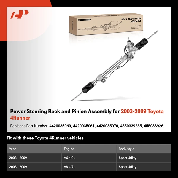 Power Steering Rack and Pinion Assembly for 2003-2009 Toyota 4Runner
