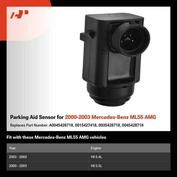Parking Aid Sensor for 2000-2003 Mercedes-Benz ML55 AMG