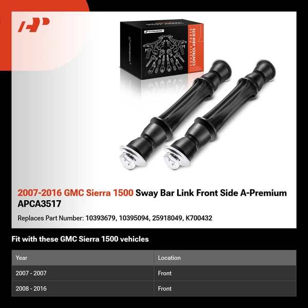 2007-2016 GMC Sierra 1500 Sway Bar Link Front Side A-Premium APCA3517