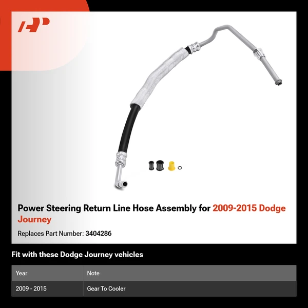 Power Steering Return Line Hose Assembly for 2009-2015 Dodge Journey
